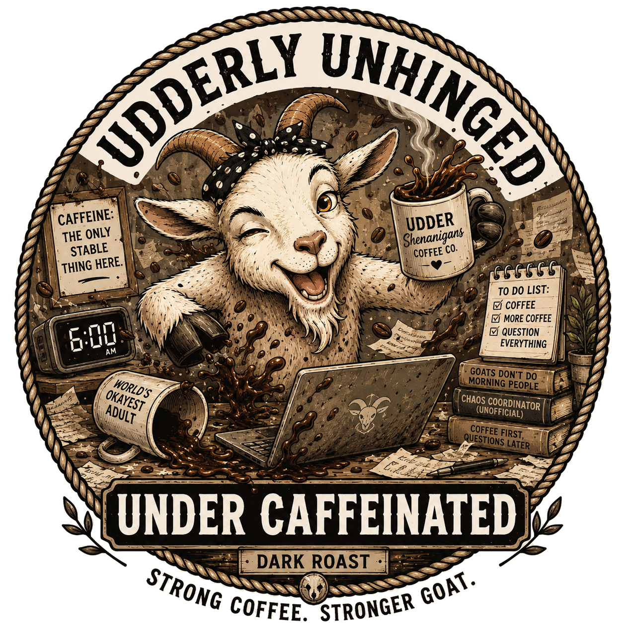 Udderly Unhinged and Under Caffeinated